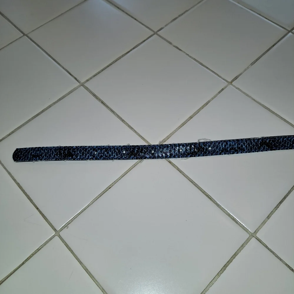 Black blue skinny belt snakeskin animal print party travel casual business cute